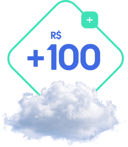 R$ 100 na hora